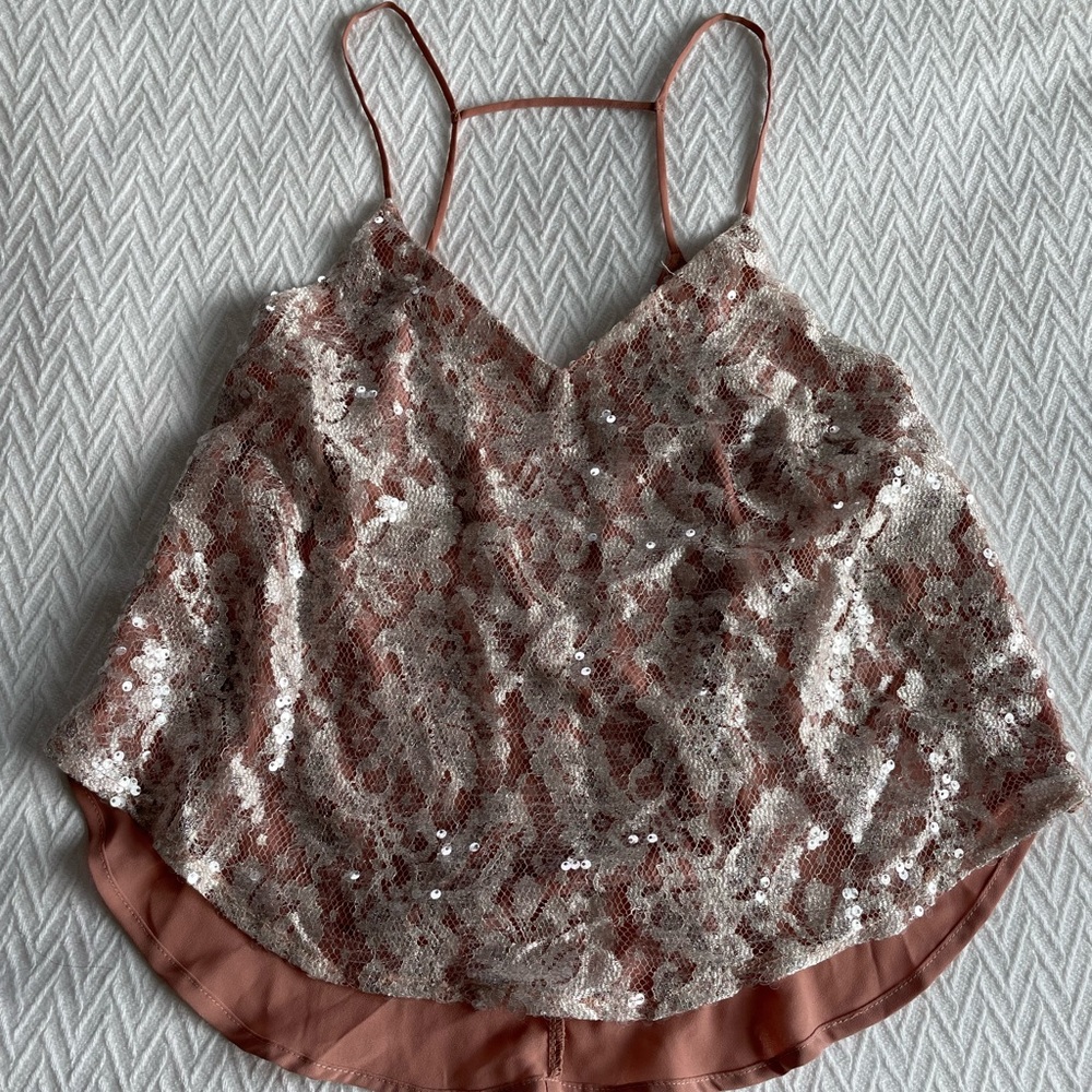 Sparkle Lace Crop Top